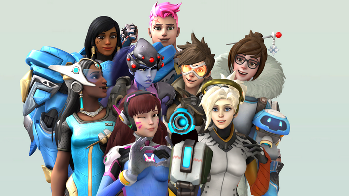 Overwatch characters group portrait