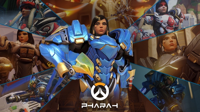 Pharah from Overwatch with multiple skins