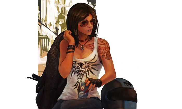 Pharah from Overwatch with tattoos