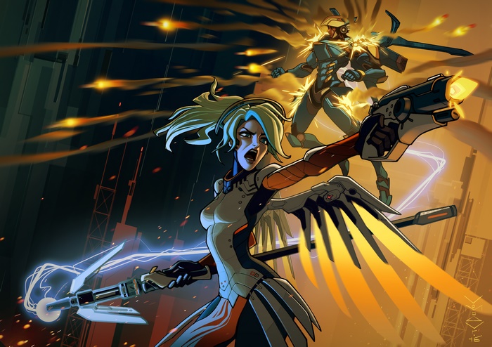 Mercy and Pharah from Overwatch