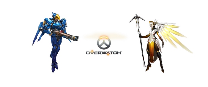 Pharah and Mercy from Overwatch