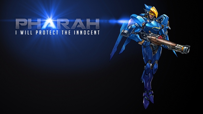 Pharah from Overwatch with a rocket launcher