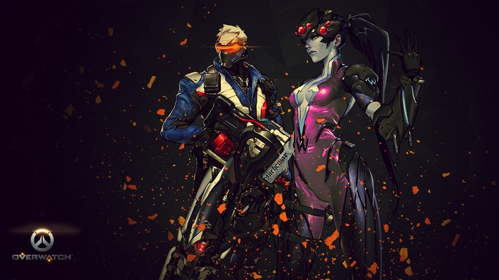 Soldier: 76 and Widowmaker from Overwatch