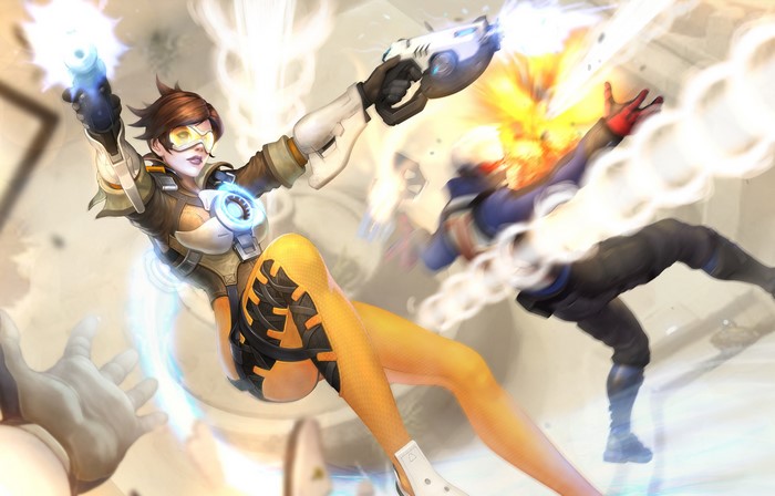 Tracer and Soldier: 76 from Overwatch