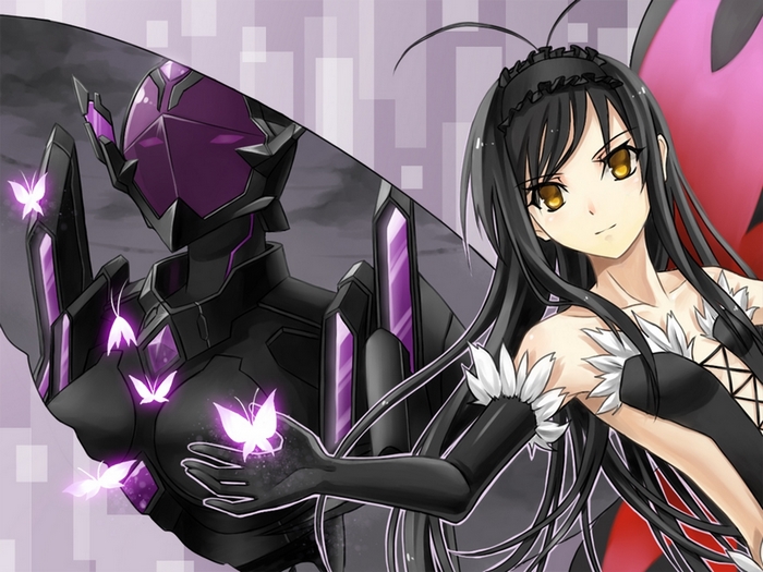 Kuroyukihime from Accel World with a robot