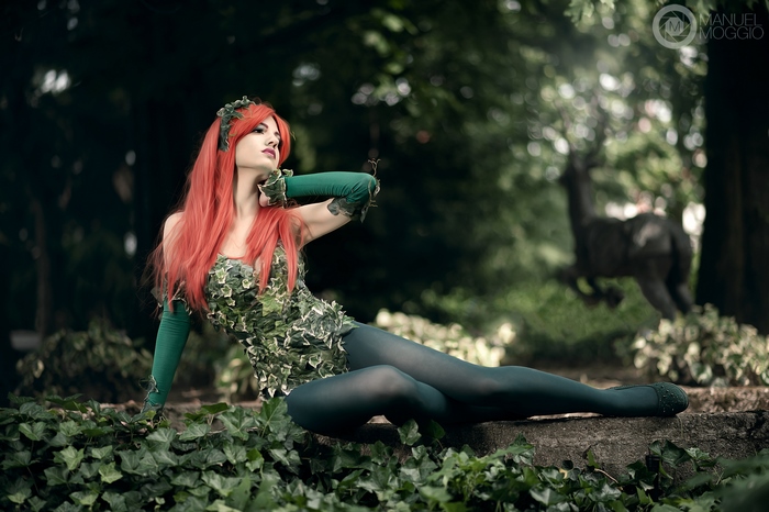 Poison Ivy Cosplay in Forest