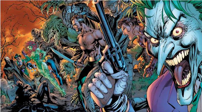 DC Comics characters including Joker, Poison Ivy, and Batman