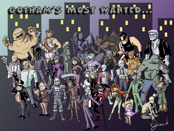 Gotham's Most Wanted villains from Batman