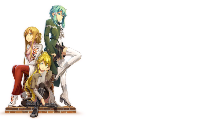 Four anime girls from Sword Art Online
