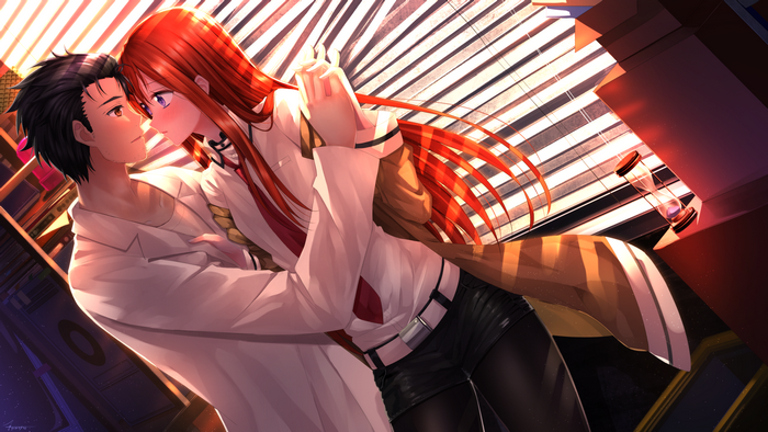Kurisu Makise and Rintaro Okabe from Steins;Gate