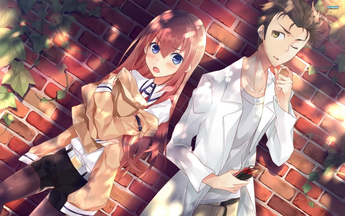 Kurisu Makise and Rintaro Okabe from Steins;Gate