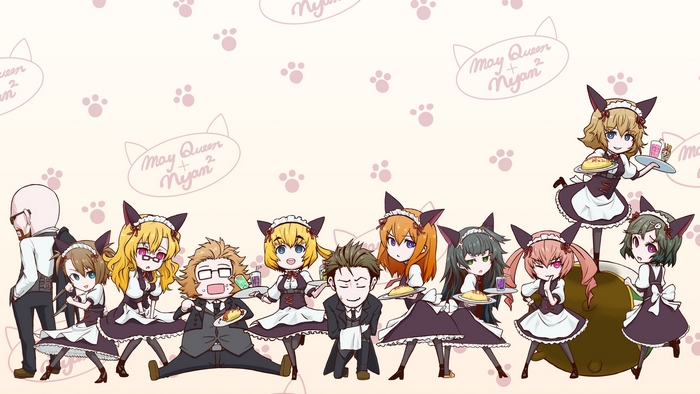 May Queen Nyan Nyan characters in maid outfits