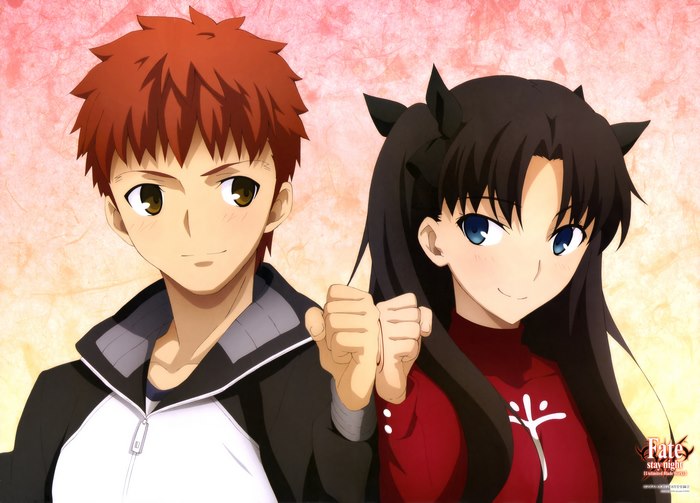 Shirou Emiya and Rin Tohsaka from Fate/stay night