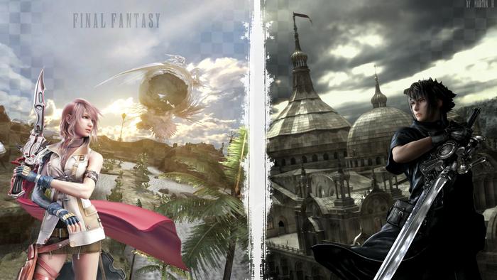 Lightning and Noctis from Final Fantasy
