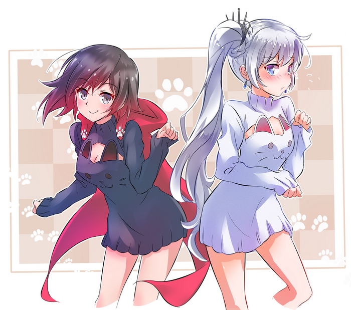 Ruby Rose and Weiss Schnee from RWBY