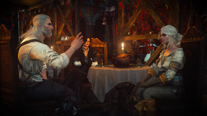 Geralt, Yennefer, and Ciri from The Witcher