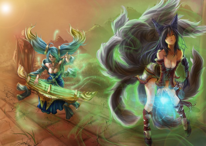 Ahri and Sona from League of Legends