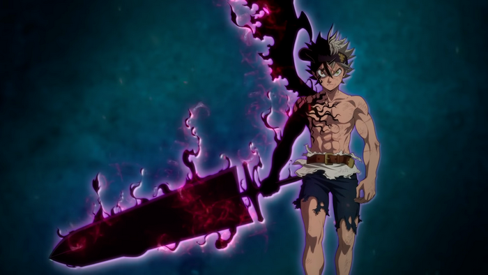 Asta Demon Form with Dark Flaming Sword - Black Clover