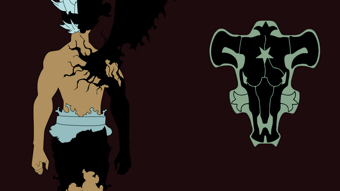 Asta from Black Clover and Black Bulls insignia