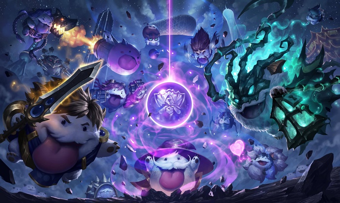 League of Legends Poro characters and Zed