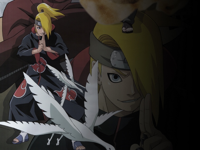 Deidara from Naruto with clay birds