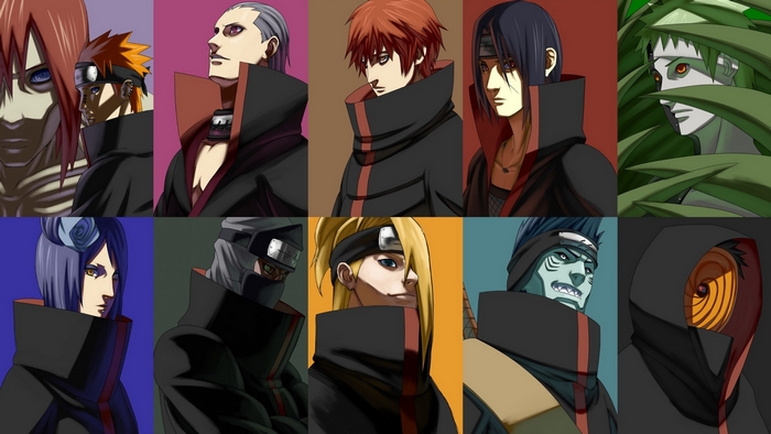 Akatsuki members from Naruto