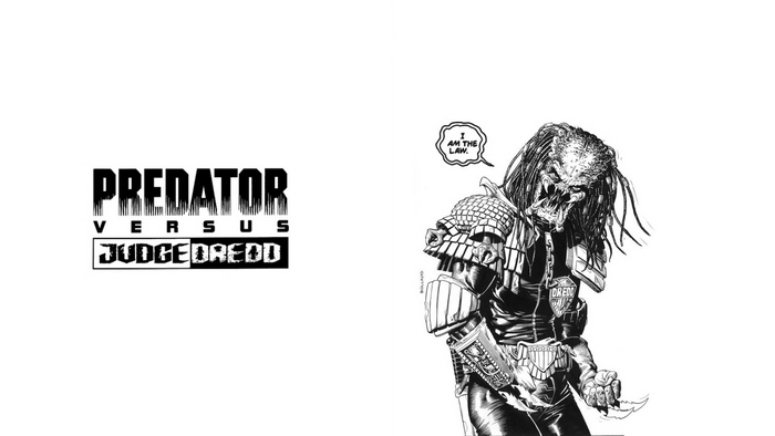 Predator Versus Judge Dredd comic art