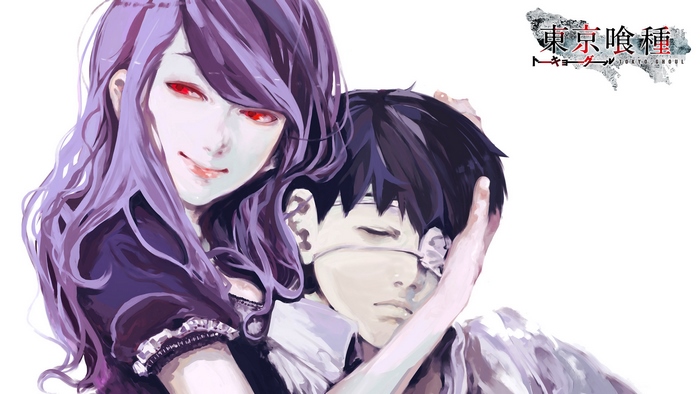 Rize Kamishiro and Kaneki Ken from Tokyo Ghoul