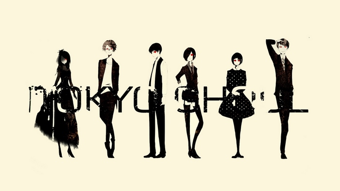 Tokyo Ghoul characters with text