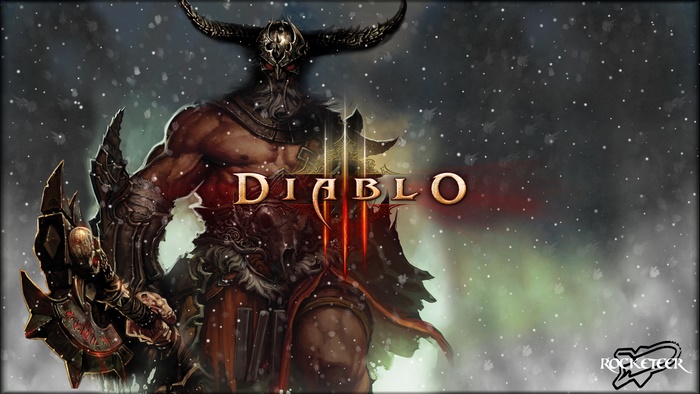 Barbarian from Diablo III in snow
