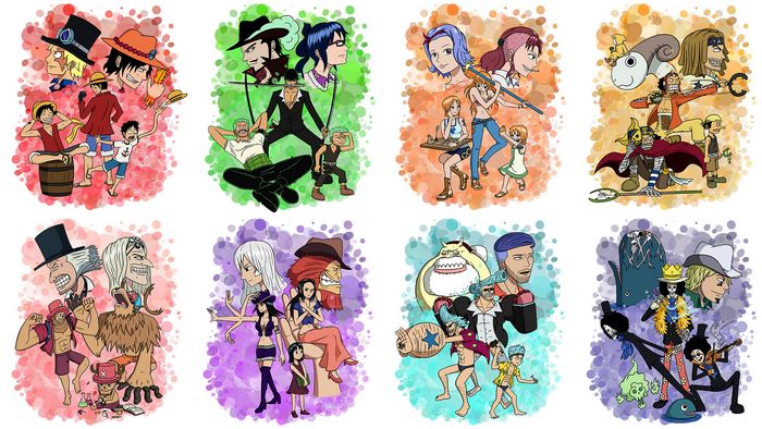 One Piece characters collage