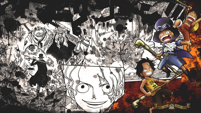 Sabo, Ace, and Luffy from One Piece