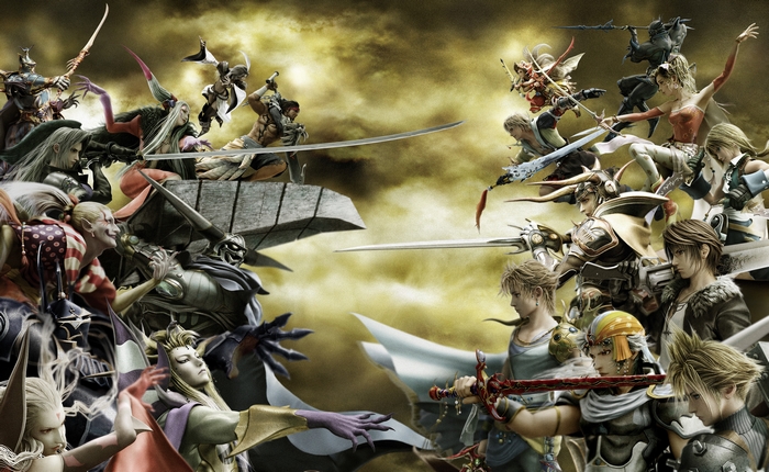 Final Fantasy characters in battle