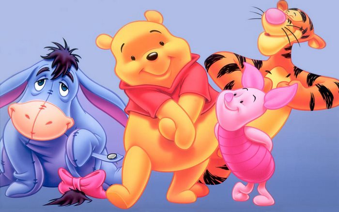 Winnie the Pooh, Tigger, Piglet, and Eeyore