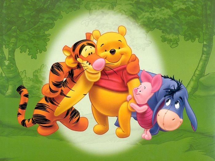 Winnie the Pooh, Tigger, Piglet, and Eeyore