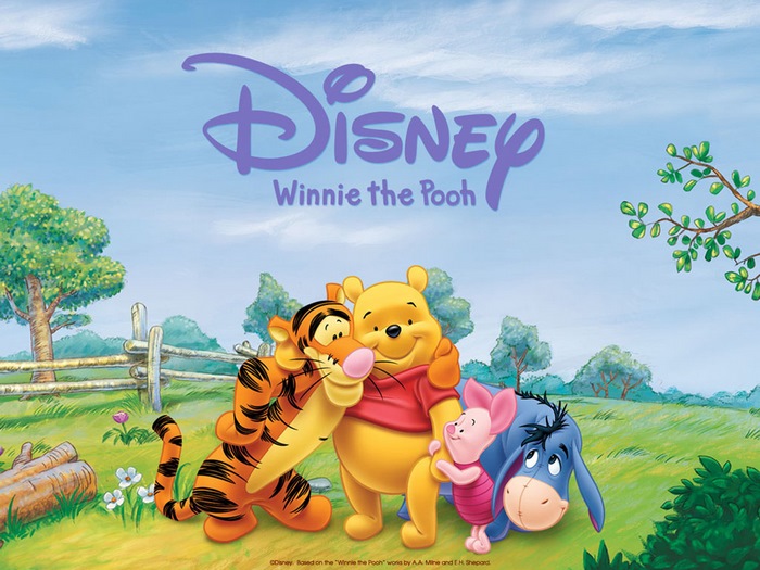 Disney Winnie the Pooh characters Tigger, Pooh, Piglet, and Eeyore