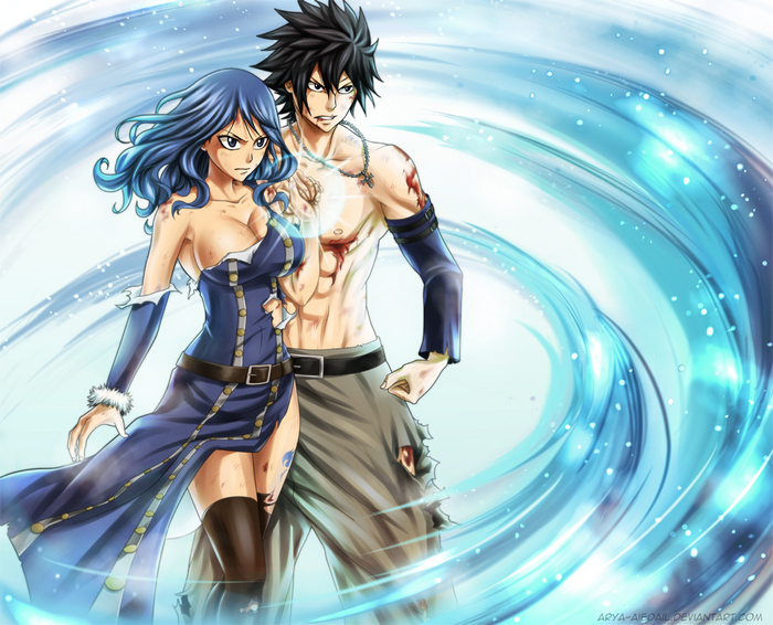 Juvia Lockser and Gray Fullbuster from Fairy Tail