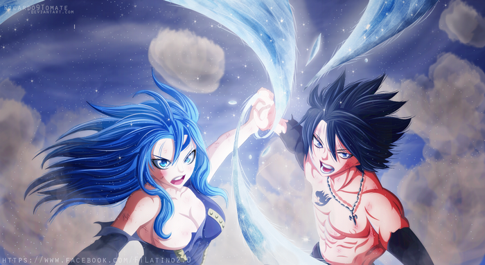 Juvia Lockser and Gray Fullbuster fighting