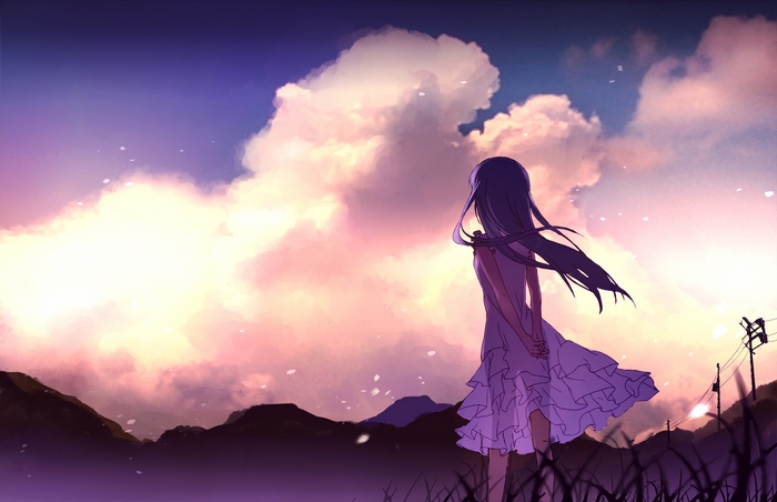 Meiko Honma looking at the sky