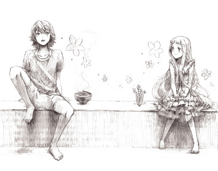 Meiko Honma sitting outdoors with flowers