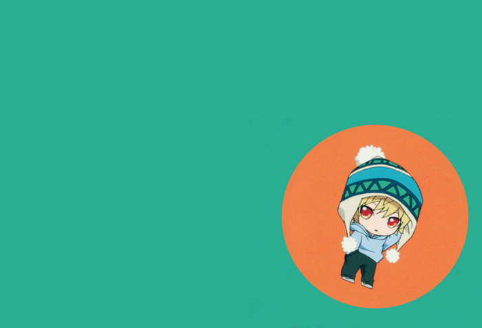 Chibi character wearing a winter hat