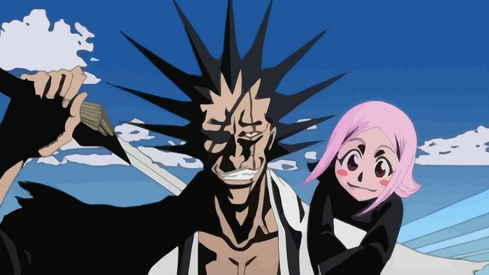 Kenpachi and Yachiru from Bleach