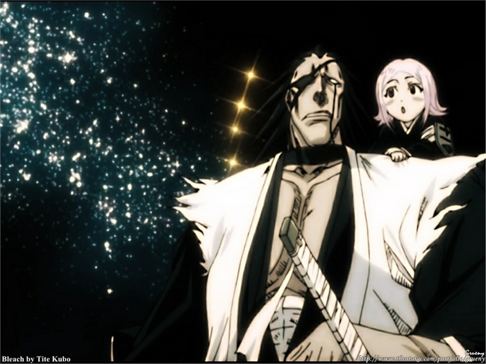 Kenpachi Zaraki and Yachiru Kusajishi from Bleach