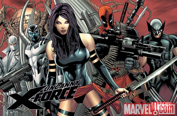 Uncanny X-Force Psylocke, Deadpool, Wolverine, and X-23