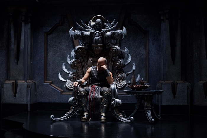Riddick on a throne