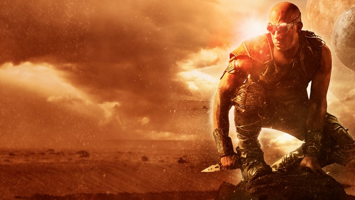 Riddick in a desolate landscape