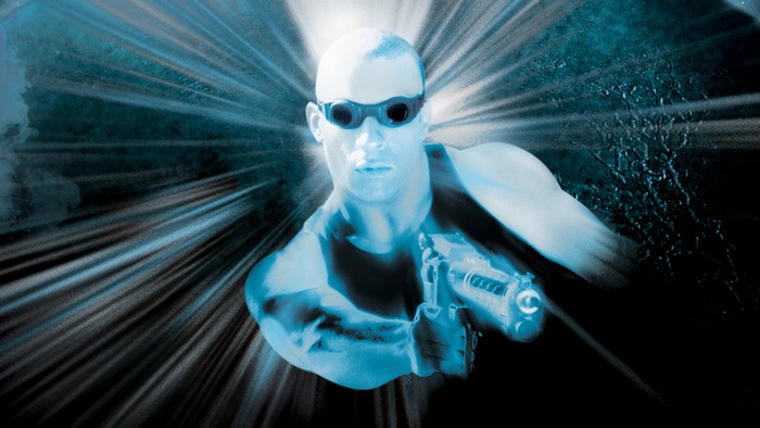 Riddick with a gun