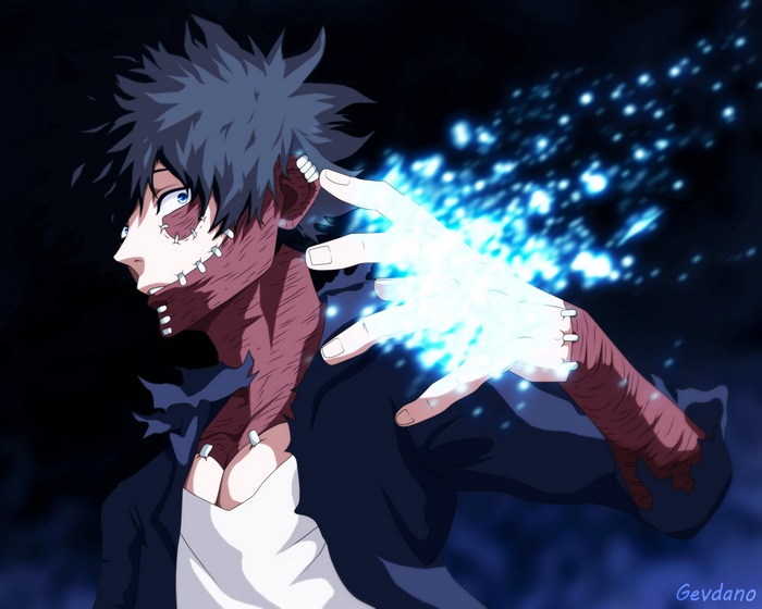 Dabi from My Hero Academia using blue flames