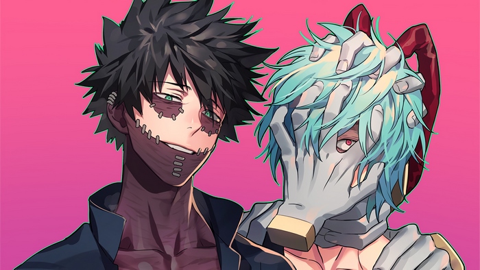 Dabi and Shigaraki from My Hero Academia