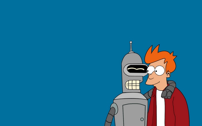 Fry and Bender from Futurama